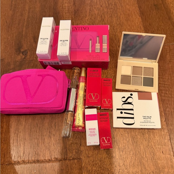 Valentino Other - Valentino Vibrant Pink and Red Makeup Collection with other products included!